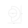 Kinkiet. lampa natynkowa LOOP WALL DUSTY BLUE 1125C16  Aldex