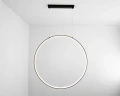 Lampa okrągła do salonu INTER RING II wisząca zoomLED® czarna CRI>90 ściemnianie w opcji