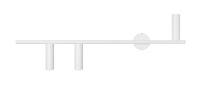 Kinkiet biały nowoczesna lampa ścienna TREVO WALL 3 ALL WHITE (left) 1104Y