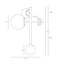 Dione czarny kinkiet 1092Y1 Aldex