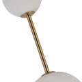 Lampa wisząca pionowa mleczne kule Dorado złota LP-002/3V