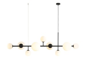 Lampa wisząca żyrandol do salonu czarny DIONE 9 BLACK 1092N1