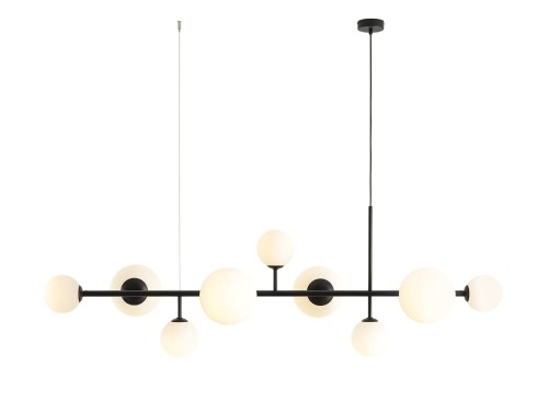 Lampa wisząca żyrandol do salonu czarny DIONE 9 BLACK 1092N1