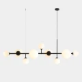Lampa wisząca żyrandol do salonu czarny DIONE 9 BLACK 1092N1
