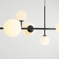 Lampa wisząca żyrandol do salonu czarny DIONE 9 BLACK 1092N1