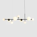 Lampa wisząca żyrandol do salonu czarny DIONE 9 BLACK 1092N1