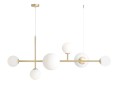 Lampa wisząca żyrandol do salonu 6 żar. mosiężna DIONE 6 BRASS 1092K40