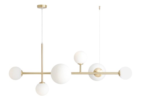 Lampa wisząca żyrandol do salonu 6 żar. mosiężna DIONE 6 BRASS 1092K40