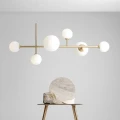 Lampa wisząca żyrandol do salonu 6 żar. mosiężna DIONE 6 BRASS 1092K40