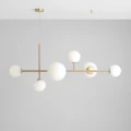 Lampa wisząca żyrandol do salonu 6 żar. mosiężna DIONE 6 BRASS 1092K40