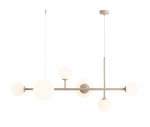 Lampa wisząca żyrandol do salonu 6 żar. beżowy DIONE 6 BEIGE 1092K17