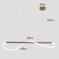 Lampa wisząca do salonu led 36W Meleca M 1xLED LP-2345/1P M BK CCT