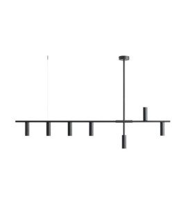 Lampa wisząca  do salonu 7XGU10 TREVO 7 ALL BLACK Aldex 1104T1