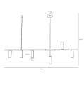 Lampa wisząca nad stół TREVO 6 ALL WHITE 1104K Aldex