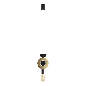 Lampa wisząca czarno złota DROPS WOOD F Nowodvorski 11180