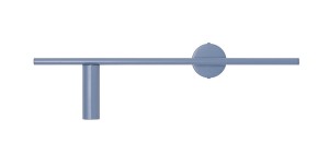 Lampa ścienna kinkiet TREVO WALL DUSTY BLUE (left) 1104C16 Aldex