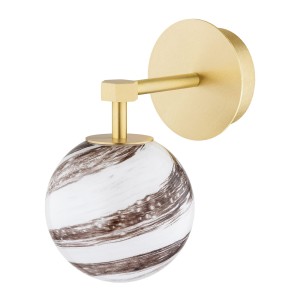 Kinkiet mosiężny klosz marmur glamour ARUBA 8500