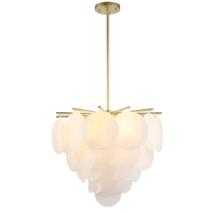 Lampa wisząca złoty żyrandol na 5 żar do salonu TROMSO P04094BR