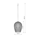 Lampa wisząca czarny bambus HAITI BLACK L Nowodvorski 11168