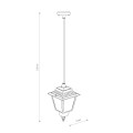 Lampa wisząca ANA BL CG czarna zewnętrzna IP44 NOWODVORSKI 10500