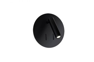 Kinkiet do sypialni led czarny na 2 wyłączniki  FARO BK AZZARDO AZ3204