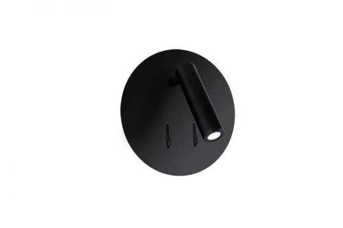 Kinkiet do sypialni led czarny na 2 wyłączniki  FARO BK AZZARDO AZ3204