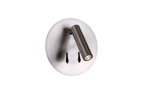 Kinkiet led do sypialni chromowy 2 wył. AZZARDO AZ2424