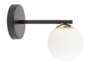 Kinkiet lampa ścienna czarny ze złotym PIANO SIGMA  33662