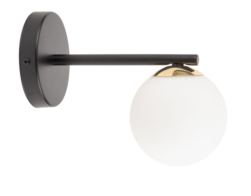 Kinkiet lampa ścienna czarny ze złotym PIANO SIGMA  33662