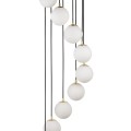 Lampa wisząca na 9 mlecznych kul do salonu PIANO 9 SIGMA 33661