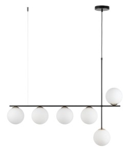 Lampa wisząca nad stół z 6 mlecznymi kloszami kulami SILIA 6 SIGMA 33697