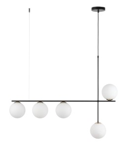 Lampa wisząca z mlecznymi 5 kloszami kulami SILIA 5 SIGMA 33694