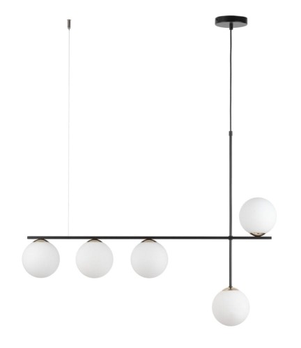 Lampa wisząca z mlecznymi 5 kloszami kulami SILIA 5 SIGMA 33694