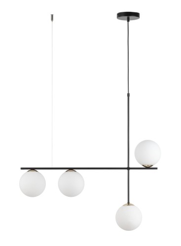 Lampa wisząca z mlecznymi 4 kloszami kulami SILIA 4 SIGMA 33691