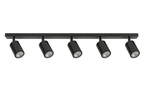 Lampa natynkowa czarne reflektory sufitowe na szynie ZOOM 5 SIGMA 33313