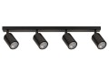 Lampa natynkowa 4 czarne reflektory sufitowe na szynie ZOOM 4 SIGMA 33312
