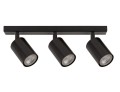 Lampa natynkowa 3 czarne spoty reflektory sufitowe na szynie ZOOM 3 SIGMA 33311
