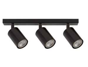 Lampa natynkowa 3 czarne spoty reflektory sufitowe na szynie ZOOM 3 SIGMA 33311