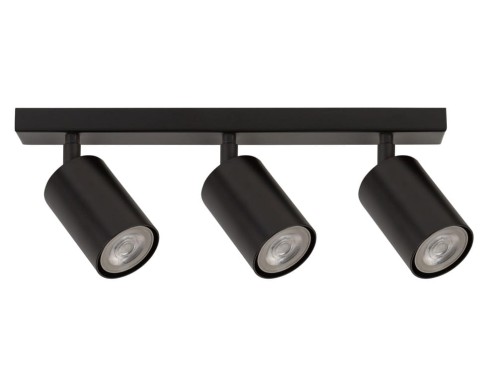 Lampa natynkowa 3 czarne spoty reflektory sufitowe na szynie ZOOM 3 SIGMA 33311