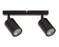 Lampa natynkowa 2 czarne reflektory sufitowe na szynie ZOOM 2 SIGMA 33310