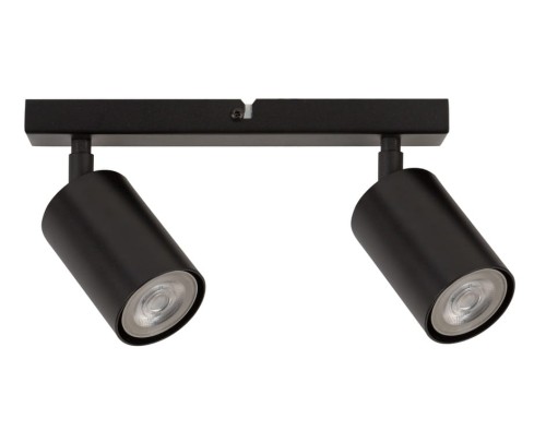 Lampa natynkowa 2 czarne reflektory sufitowe na szynie ZOOM 2 SIGMA 33310