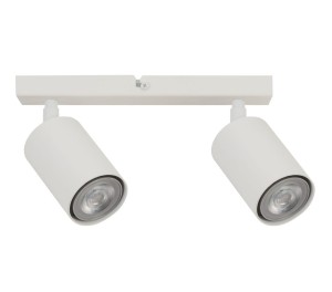Lampa natynkowa 2 białe reflektory sufitowe na szynie ZOOM 2 SIGMA 33315