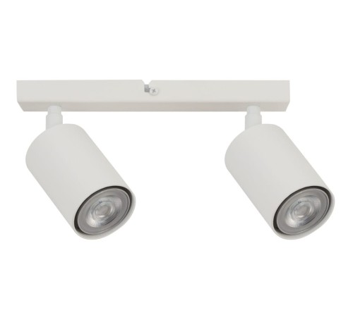 Lampa natynkowa 2 białe reflektory sufitowe na szynie ZOOM 2 SIGMA 33315