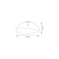 Plafon z żywicy z półokrągłym kloszem o średnicy 33 cm SREBRNO-CZARNY SIGMA LIGHTING SOLARIS S 40625