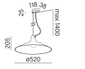 Lampa wisząca CONA 52 E27 Phase-Control zwieszany 59918-E000-00-PH-kolor Aqform