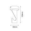 Uchwyt mocujący do lamp Hebi – Czarny 5062 