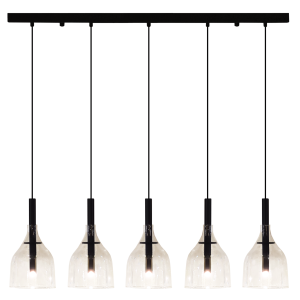 Lampa wisząca BOTOR 5 na listwie czarna do salonu 5098 