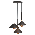 Lampa wisząca Merto 3 czarna do salonu 5066 