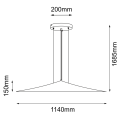 Lampa wisząca do salonu ø114cm  Brito- platyna 5070 