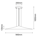 Lampa wisząca do salonu  Brito- platyna ø  94 cm 5069 